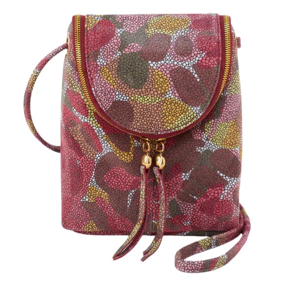 HOBO Handbags - HOBO Fern Crossbody Abstract Foliage, Pink Leather Purse, NWT